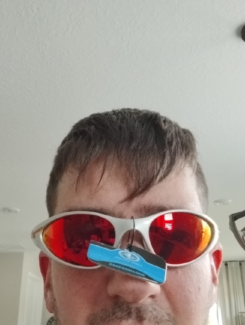 2 Pair Silver Frame Sunglasses with Orange-Red Mirror Lenses - Picture 12 of 13